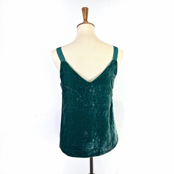 NWT J. Crew green velvet camisole tank top size XS - Picture 2 of 6